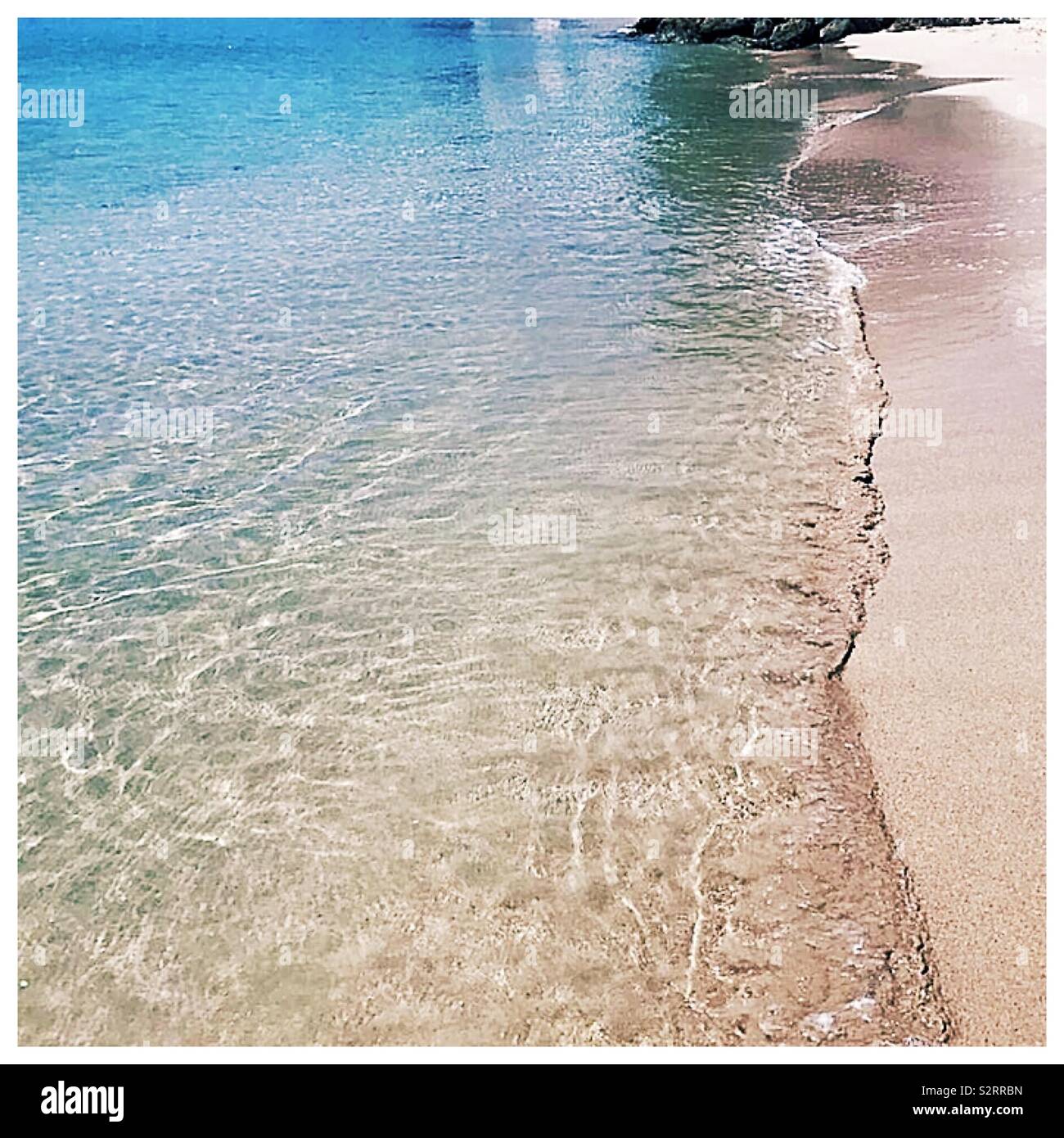 Crystal clear Barbados sea. Stock Photo