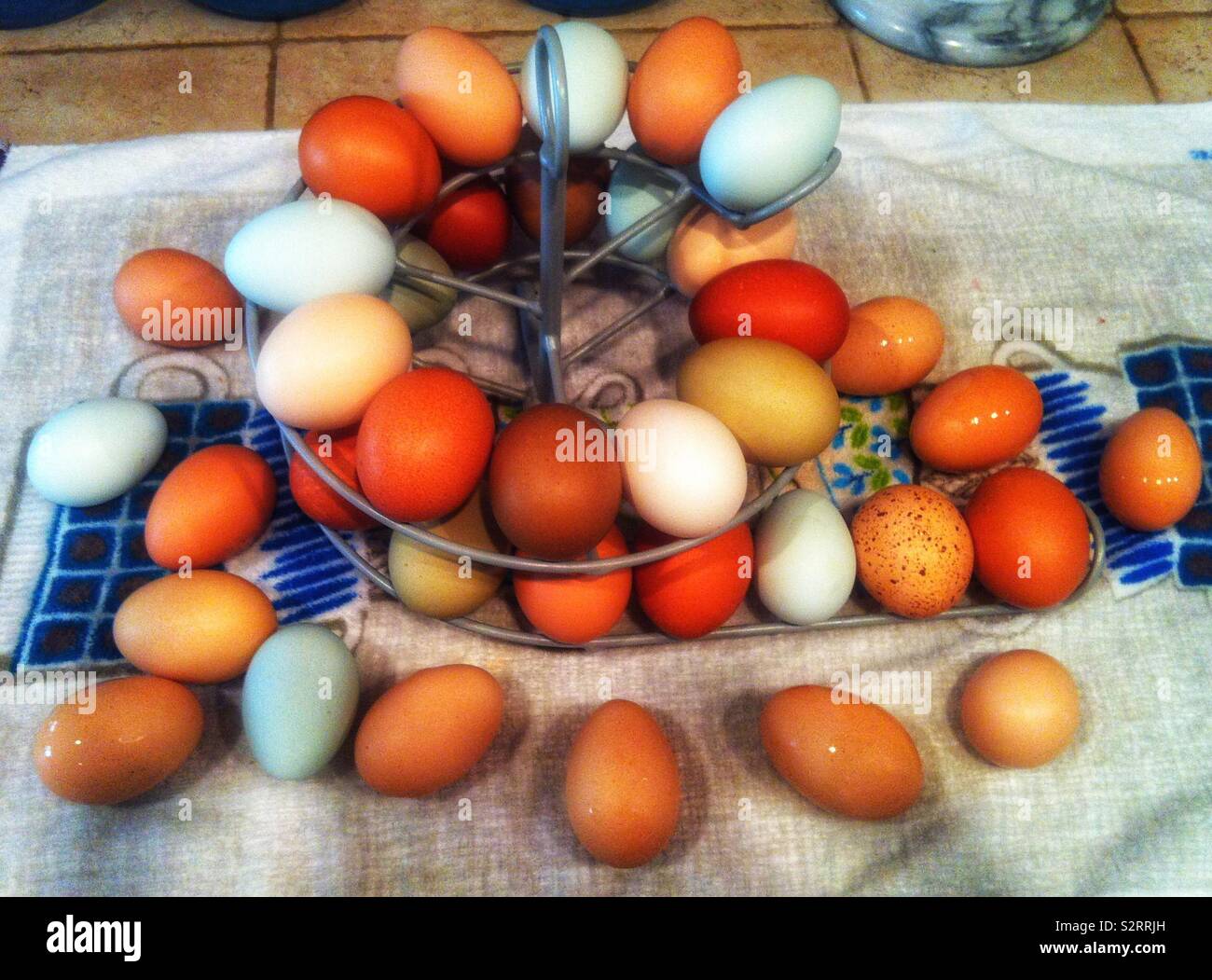 Spiral egg skelter Stock Photo - Alamy