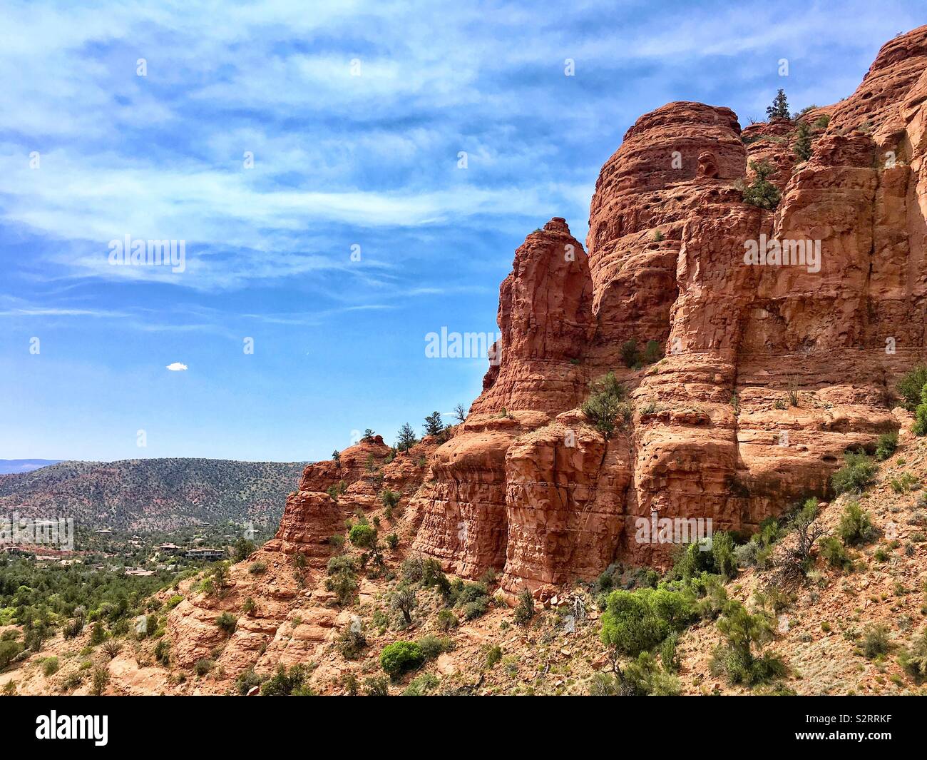 Sandstone Schnebly Hill Formation in Sedona, AZ - Smartphone Captured Stock Image