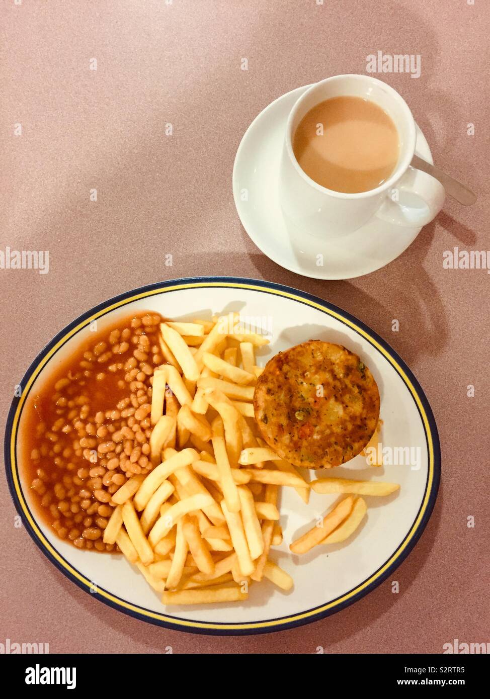 Veggie breakfast greasy spoon Stock Photo