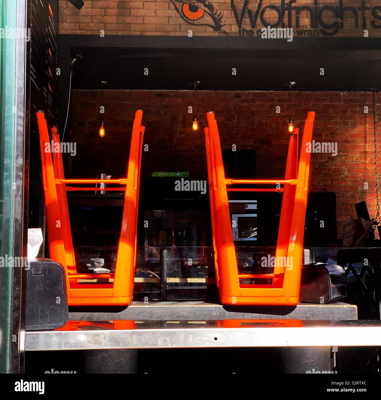 Wolfnights restaurant, Lower East Side, New York City - Smartphone Captured Stock Image