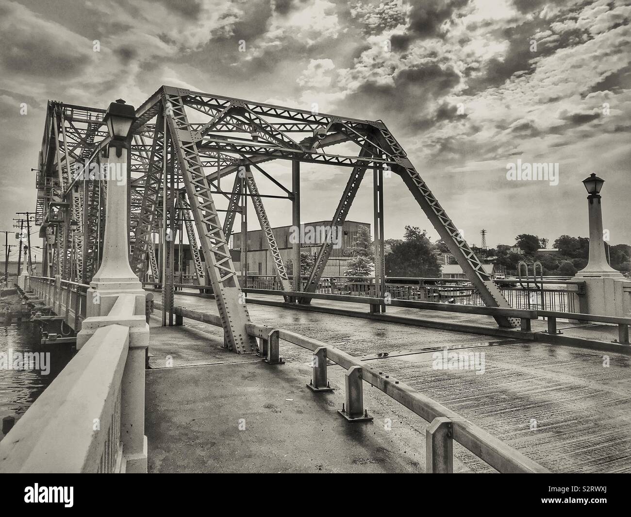 Lift bridge in Ashtabula, Ohio - Smartphone Captured Stock Image