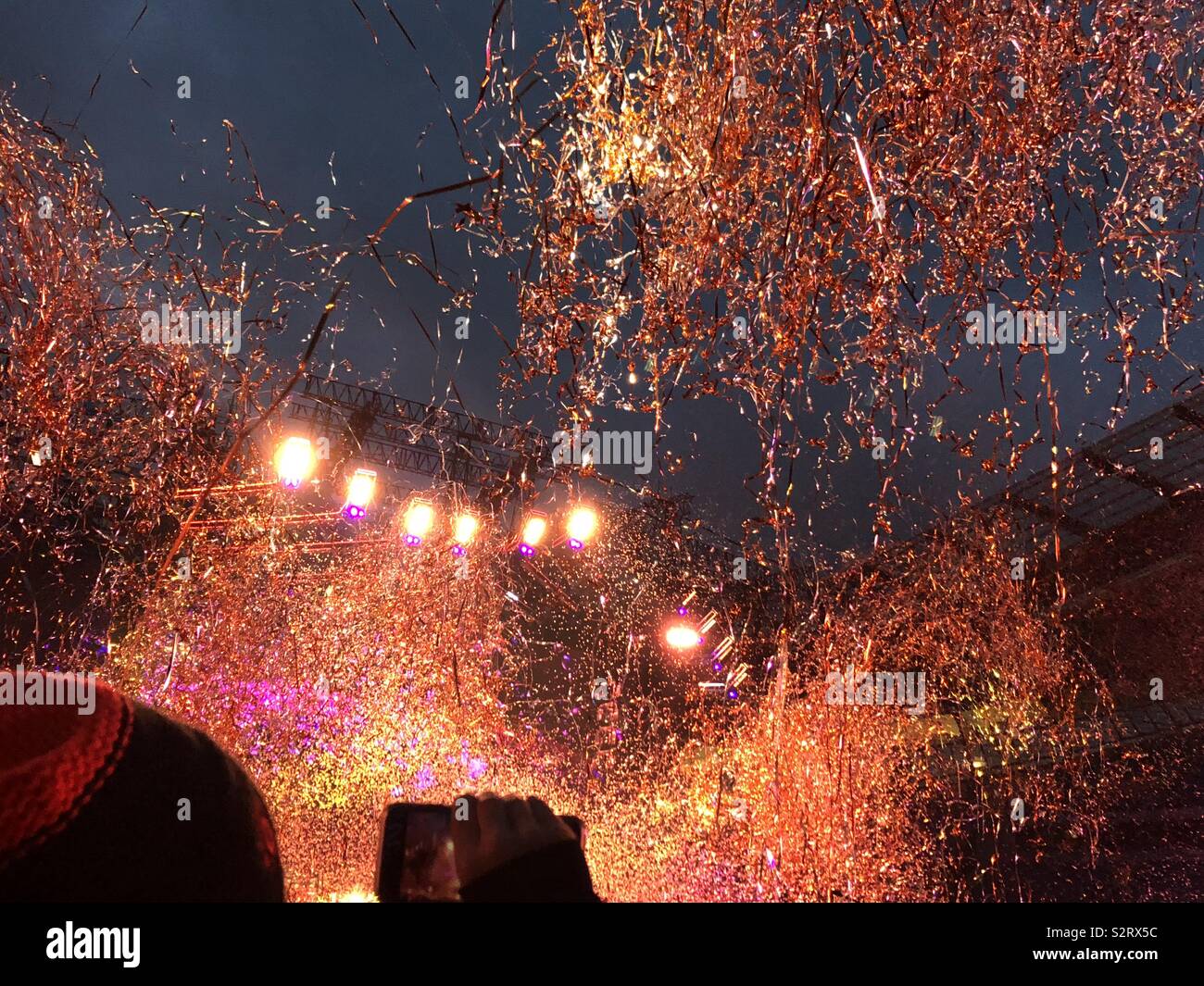 Concert Hand Ribbon Ribbon at concert Stock Photo - Alamy