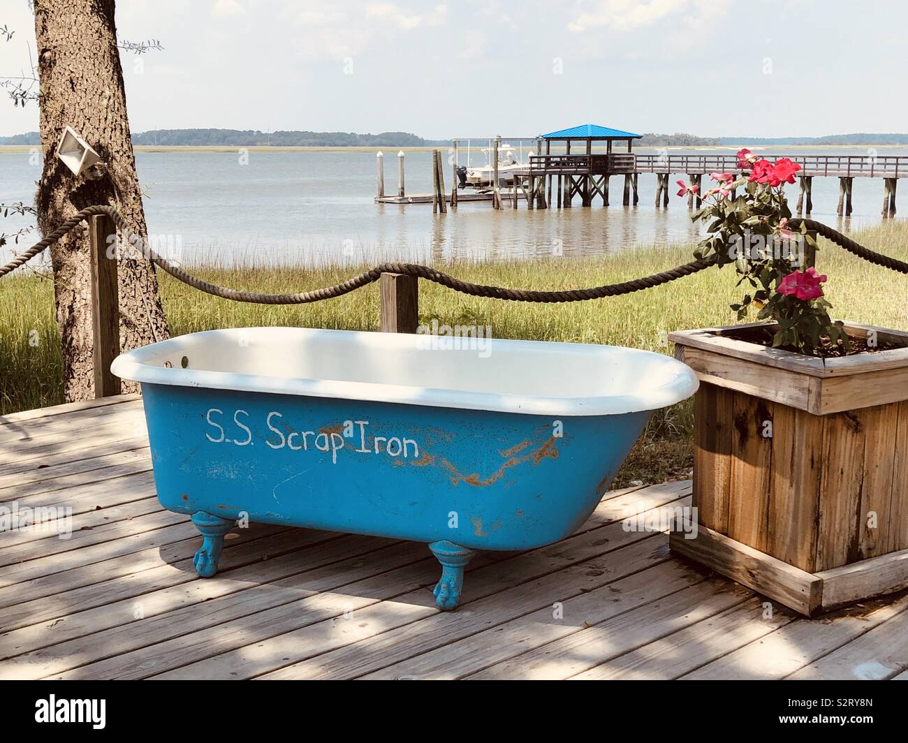 SS Scrap Iron, cast iron tub ready for maiden voyage Stock Photo Alamy