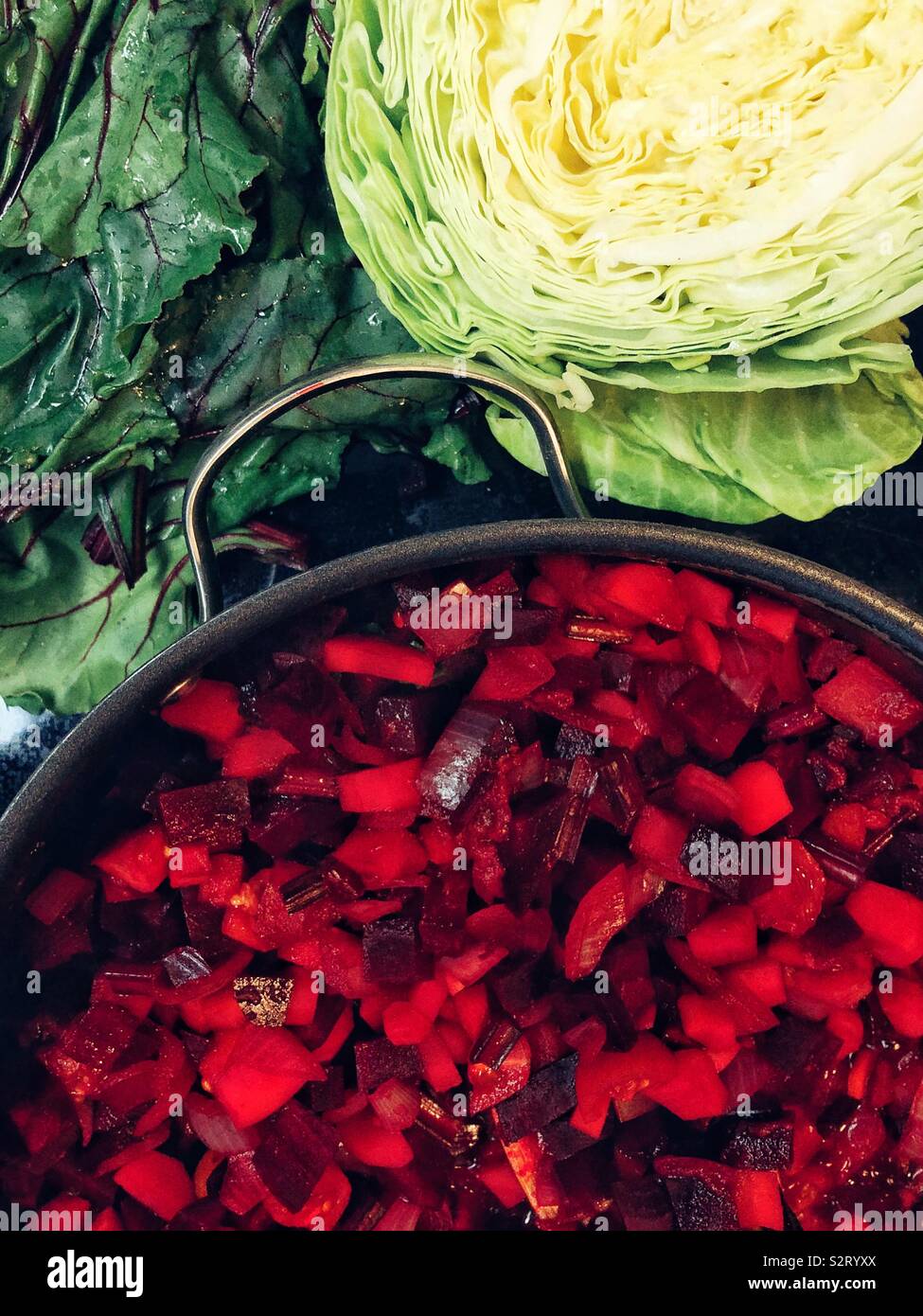 Borscht ingredients - Smartphone Captured Stock Image
