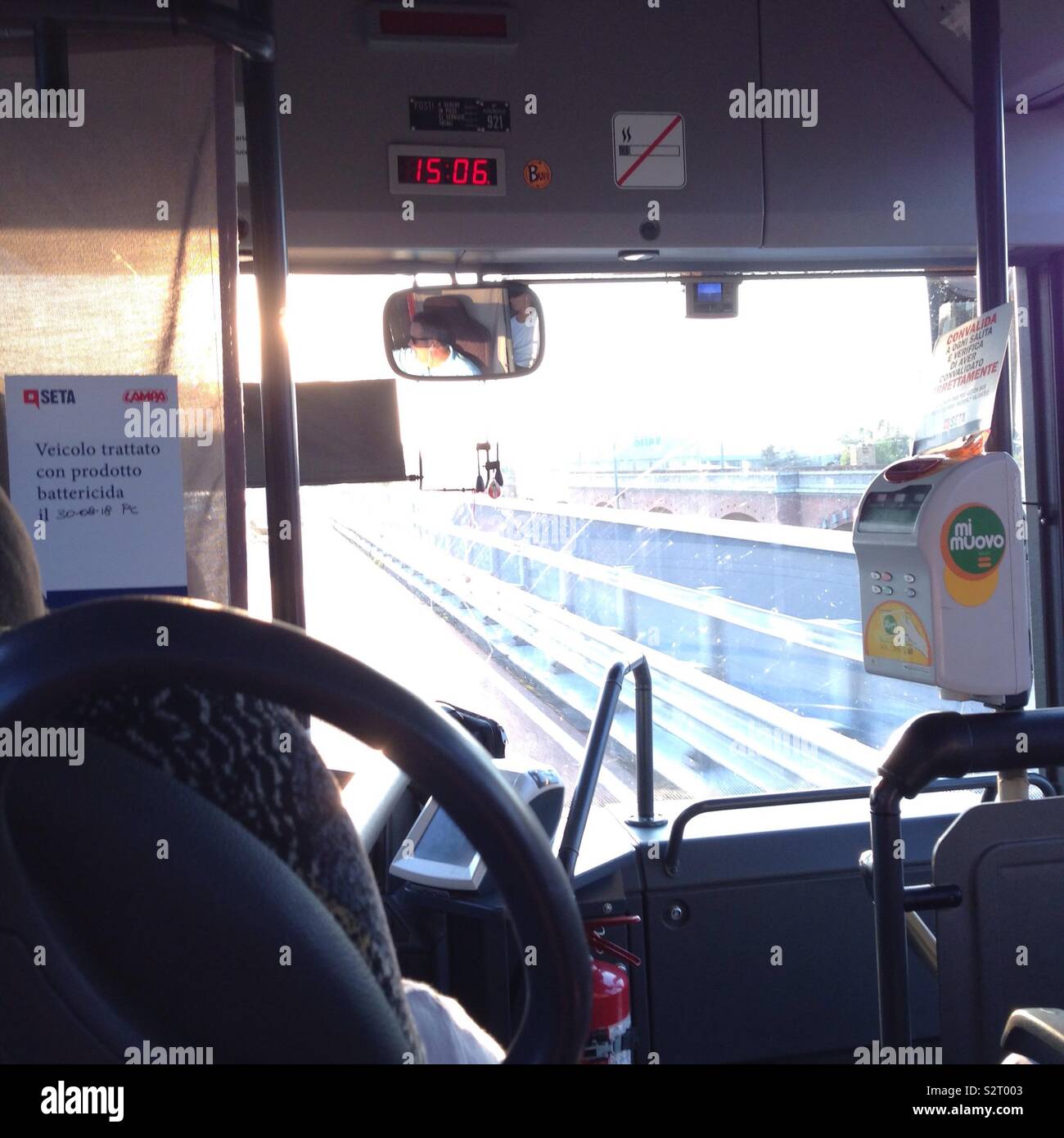 Coach in Piacenza, Italy - Smartphone Captured Stock Image