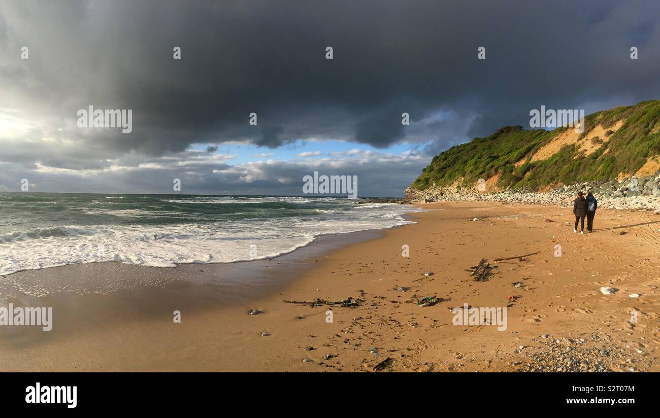 Unpredictable weather in the Basque Country Stock Photo