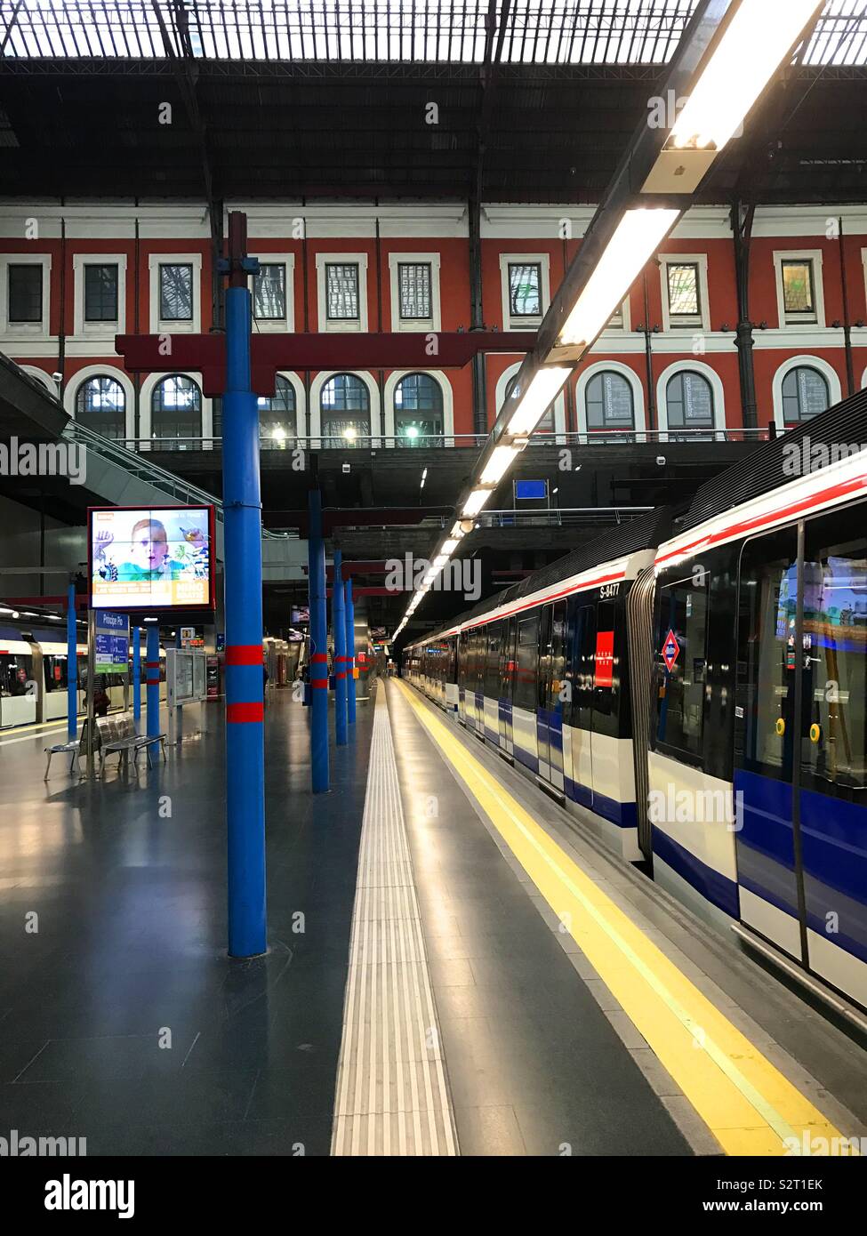 Platform. Principe Pio Metro station, Madrid, Spain. - Smartphone Captured Stock Image