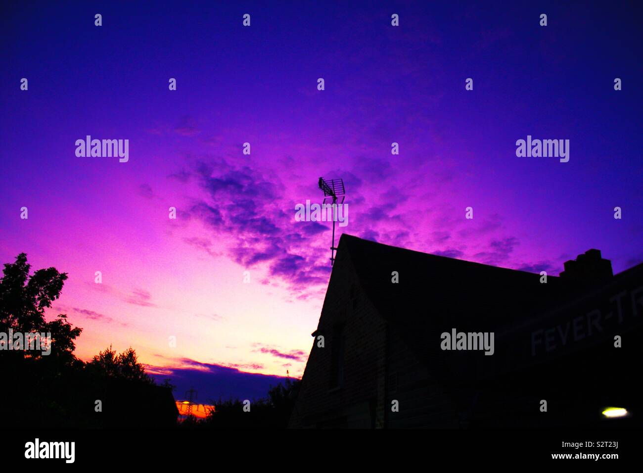 St Neots Crown Pub Landscape Stock Photo