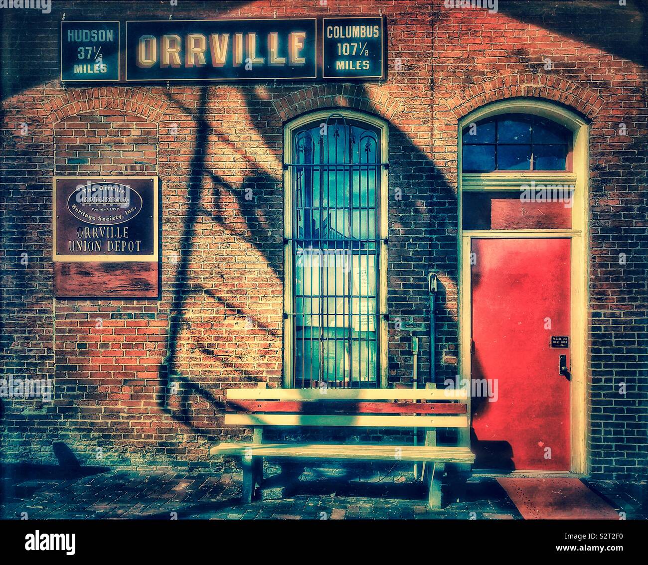 Historic train station in Orrville, Ohio - Smartphone Captured Stock Image