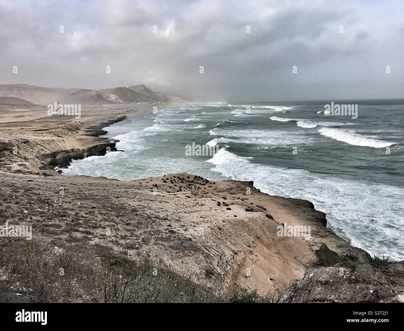 Arabian Sea at Al Maghseel beach, Salalah, Oman - Smartphone Captured Stock Image