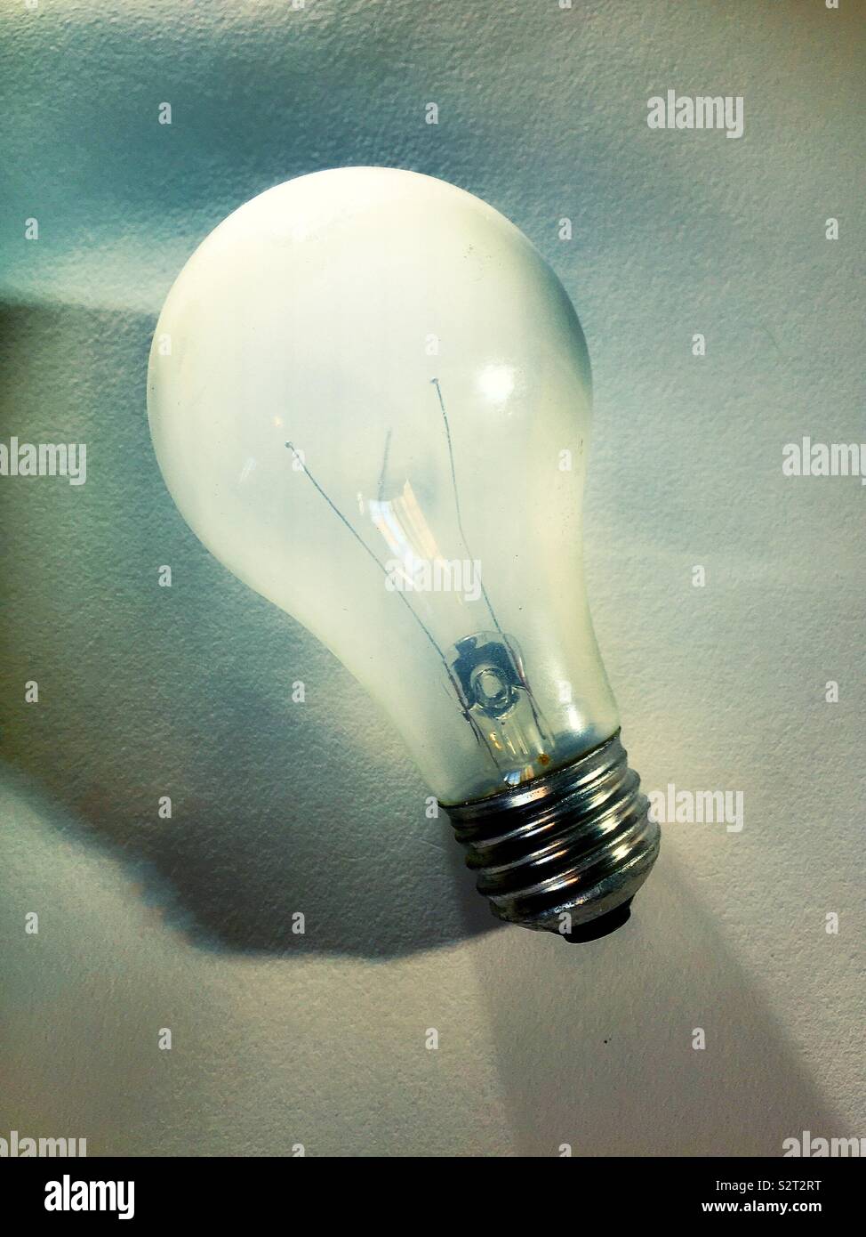 Close up of a burned out filament light bulb, USA - Smartphone Captured Stock Image