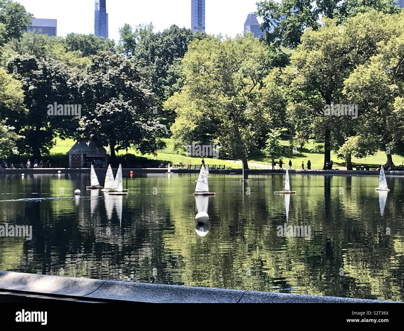 Conservatory Water or Central Park toy boat pond Stock Photo Alamy