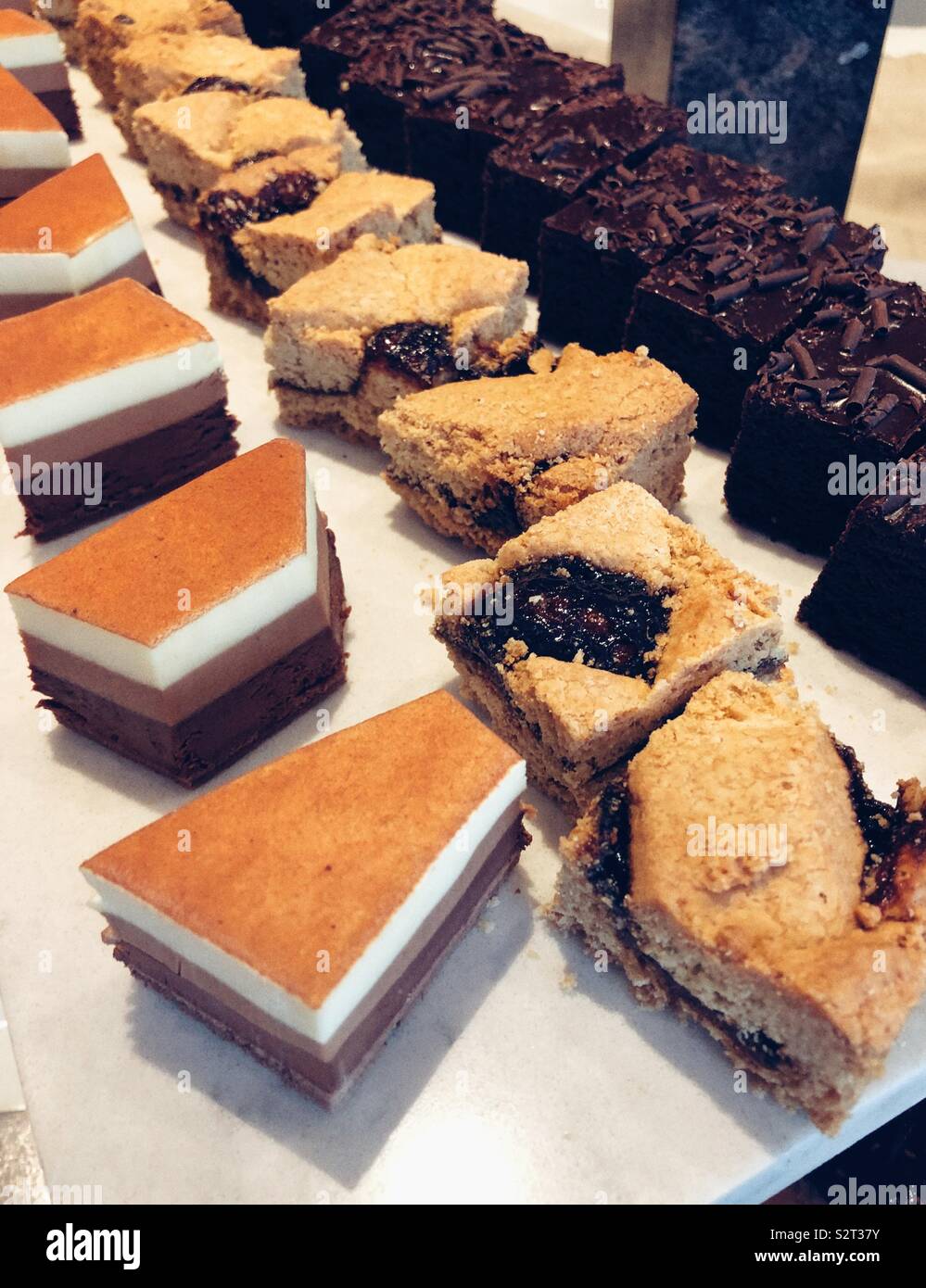 Tiramisu, scones and brownies at the brunch buffet in Reykjavik, Iceland - Smartphone Captured Stock Image