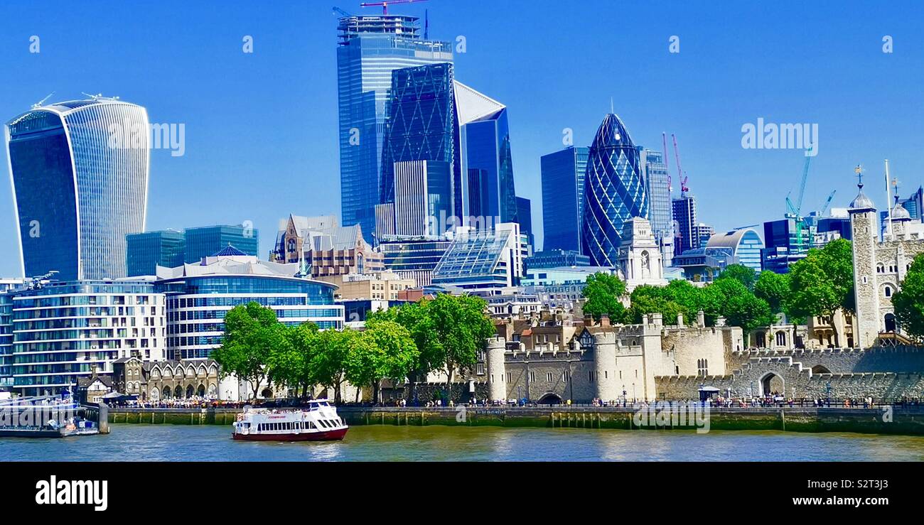 Modern skyline of London,England. - Smartphone Captured Stock Image