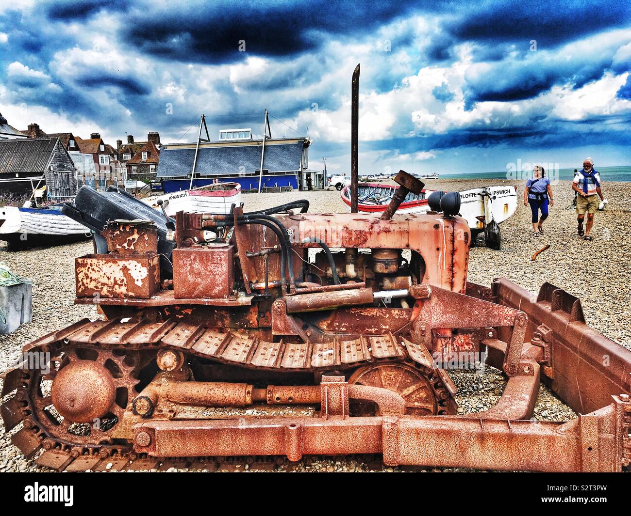 Machinery used in the fishing industry, Aldeburgh, Suffolk, UK. - Smartphone Captured Stock Image