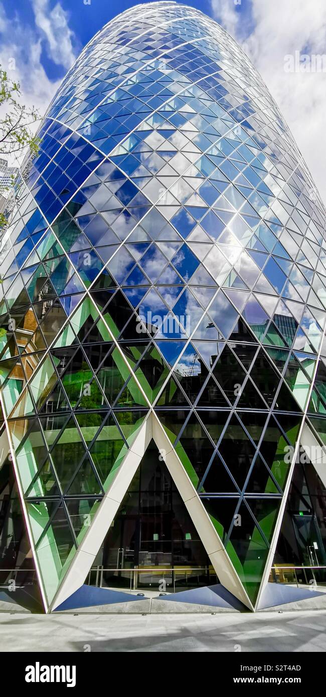 The Gherkin building in London. - Smartphone Captured Stock Image