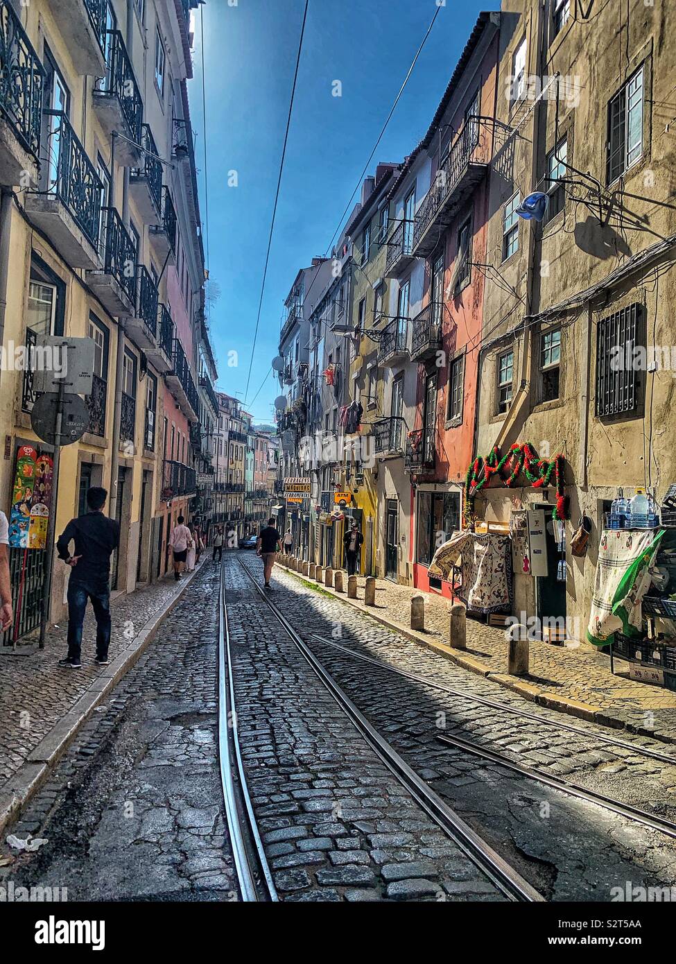 Lisbon, Portugal Street Scene Stock Photo