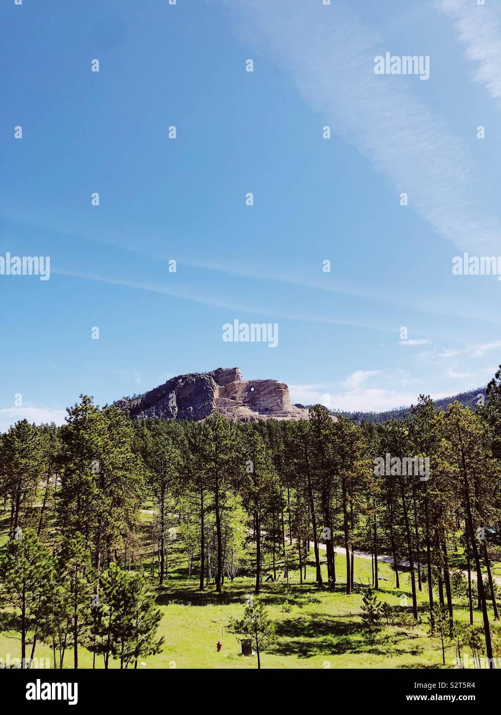 Crazy Horse Monument in South Dakota In Progress June 2019 Stock Photo