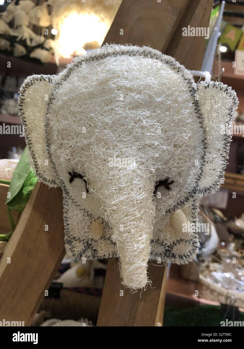 Elephant luffa bath sponge Stock Photo