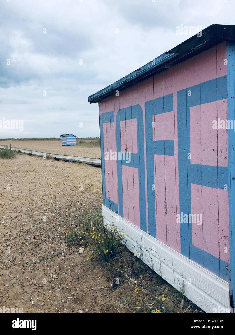 Cafe side sign view - Smartphone Captured Stock Image
