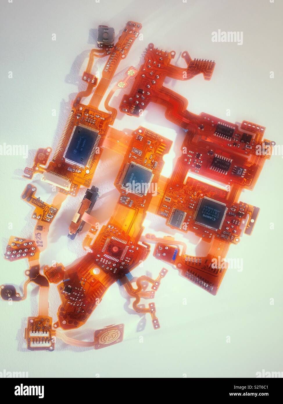 Circuit board of a digital canon camera - Smartphone Captured Stock Image