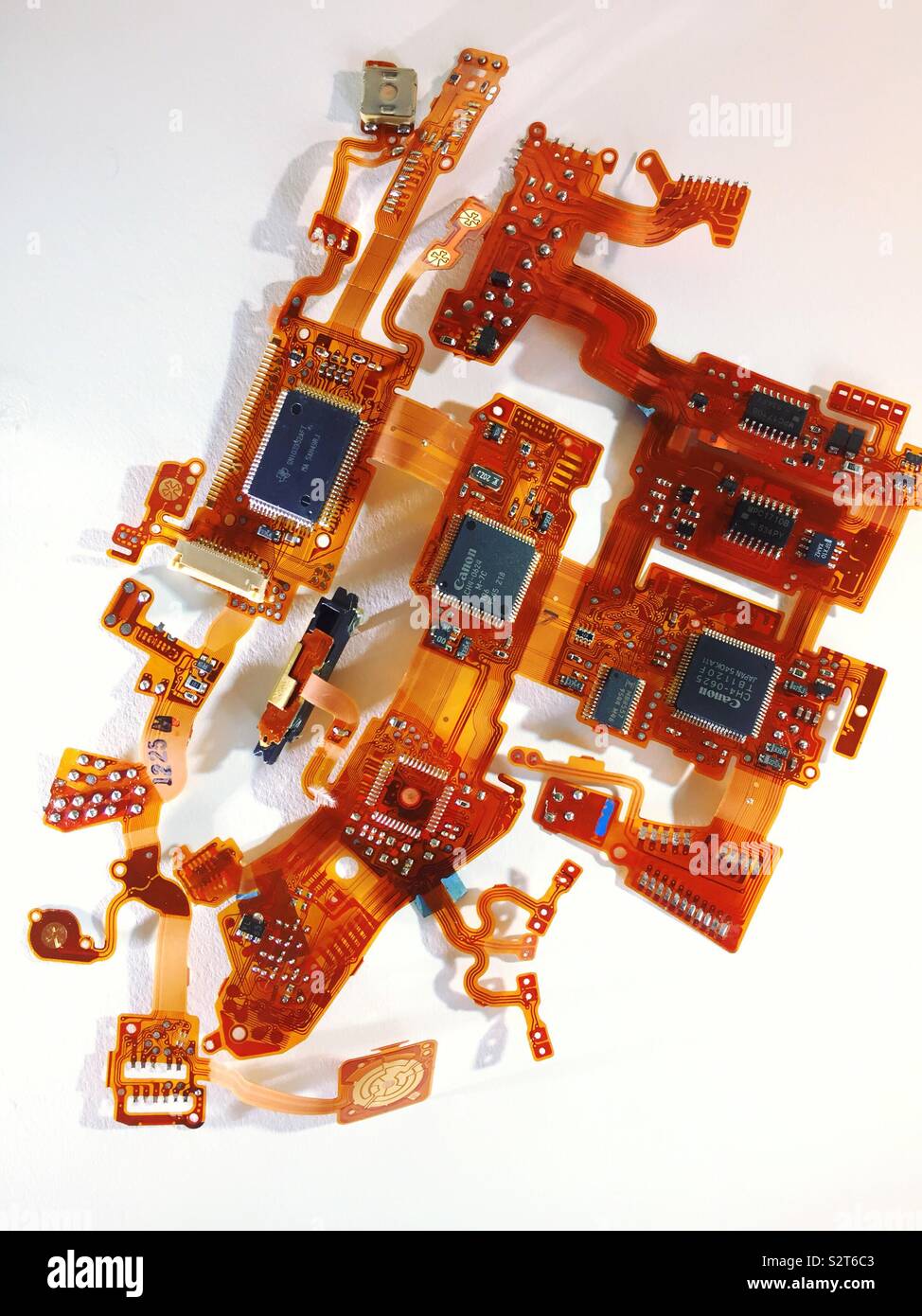 Circuit board of a digital canon camera - Smartphone Captured Stock Image