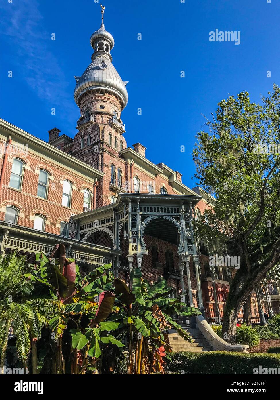 Plant Hall at University of Tampa, formerly the Tampa Bay Hotel, 1891, Florida. Photo Credit: Ann M. Nicgorski (July 18, 2019). Stock Photo