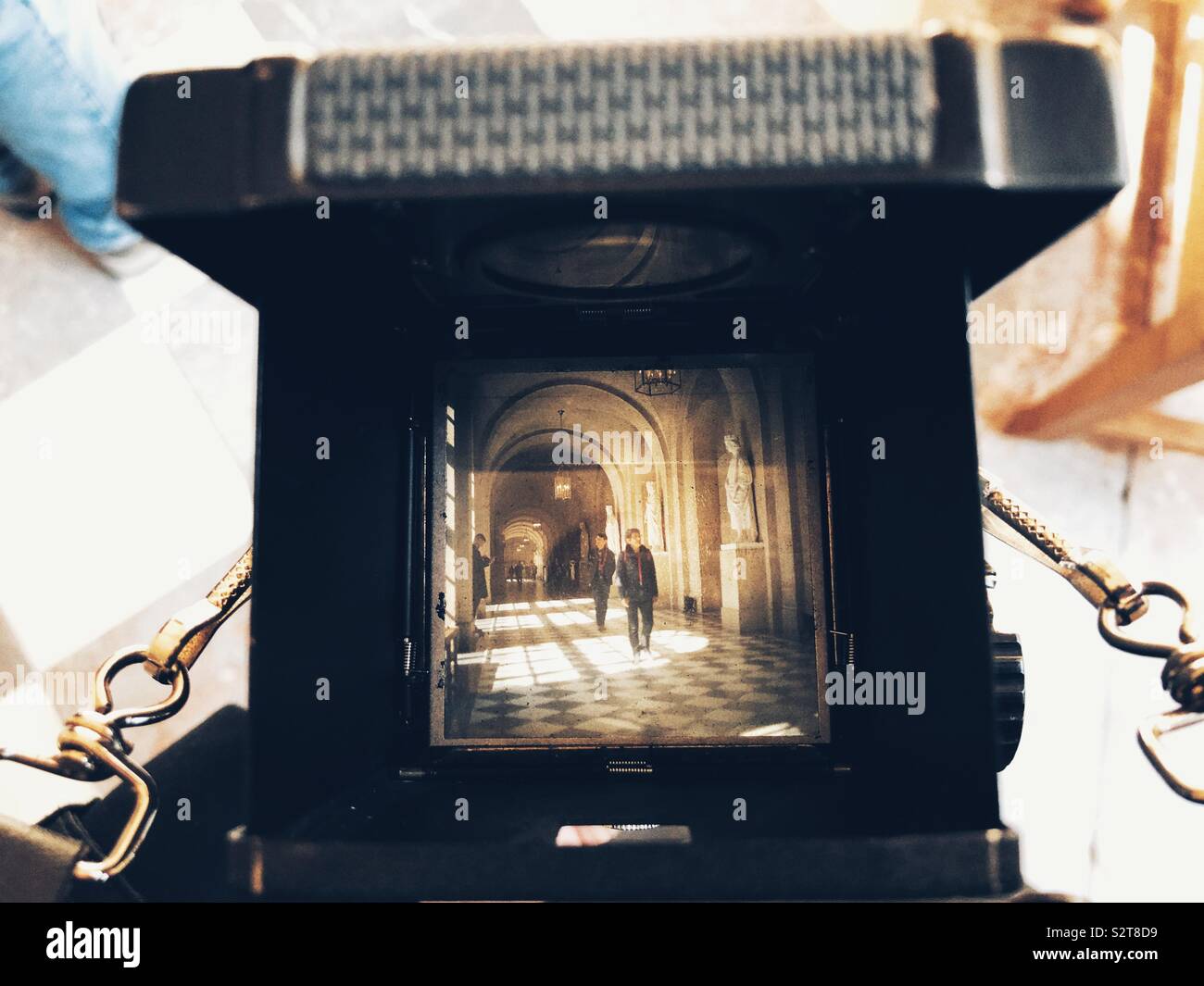 Versailles interior through the vintage camera - Smartphone Captured Stock Image