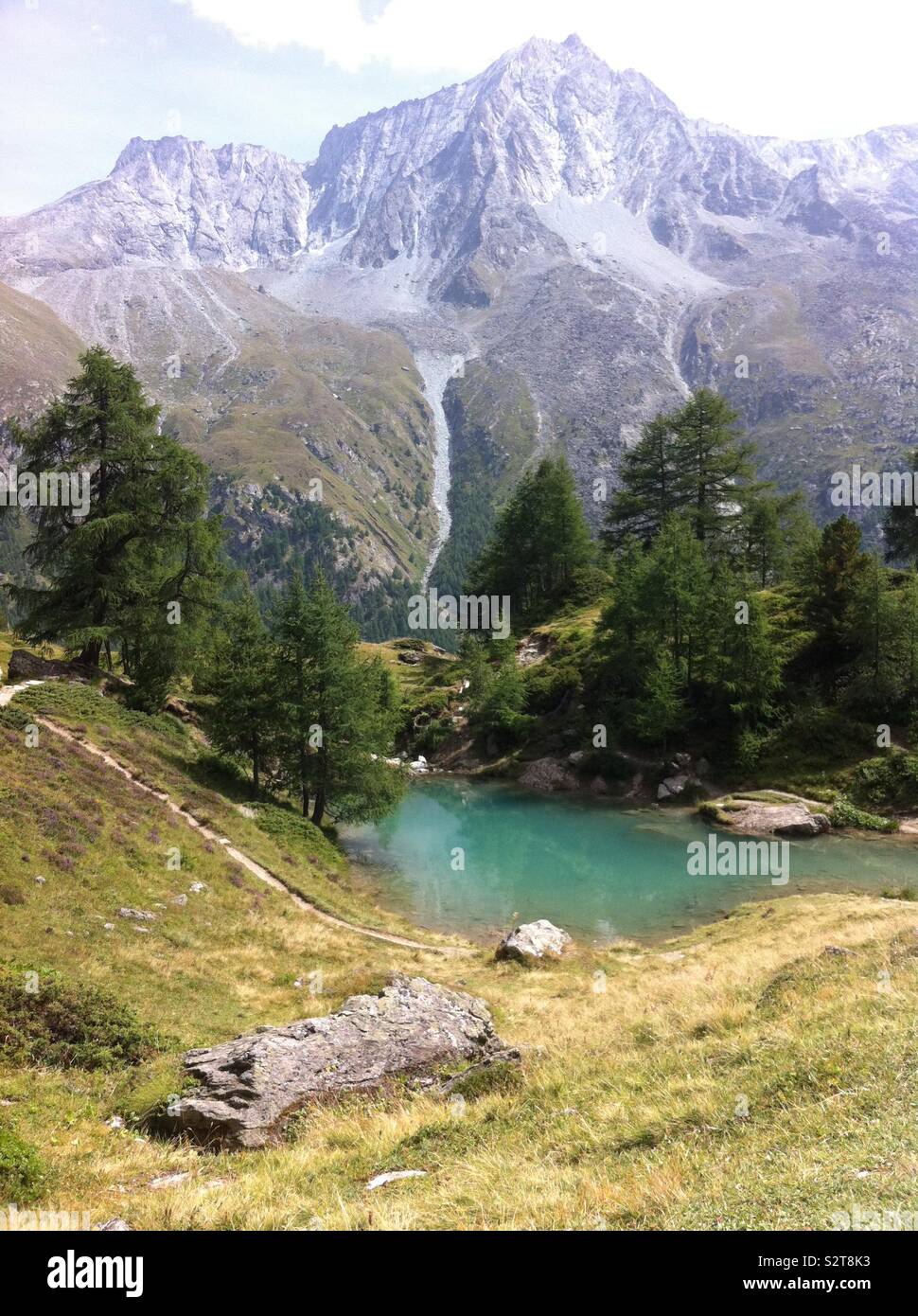 Lac Bleu, Arolla, Wallis, Switzerland Stock Photo Alamy