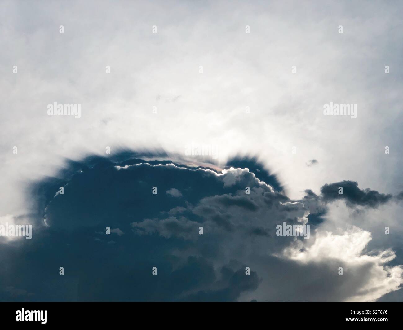Strange clouds formation Stock Photo