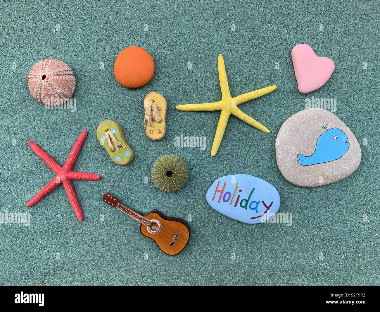 Summer an holiday, conceptual composition with creative objects - Smartphone Captured Stock Image