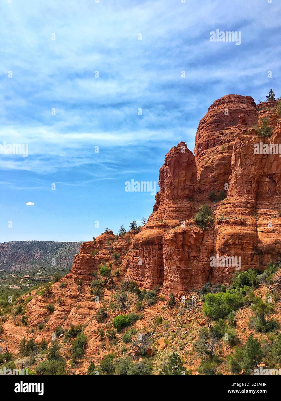 Sandstone Schnebly Hill Formation in Sedona, AZ - Smartphone Captured Stock Image