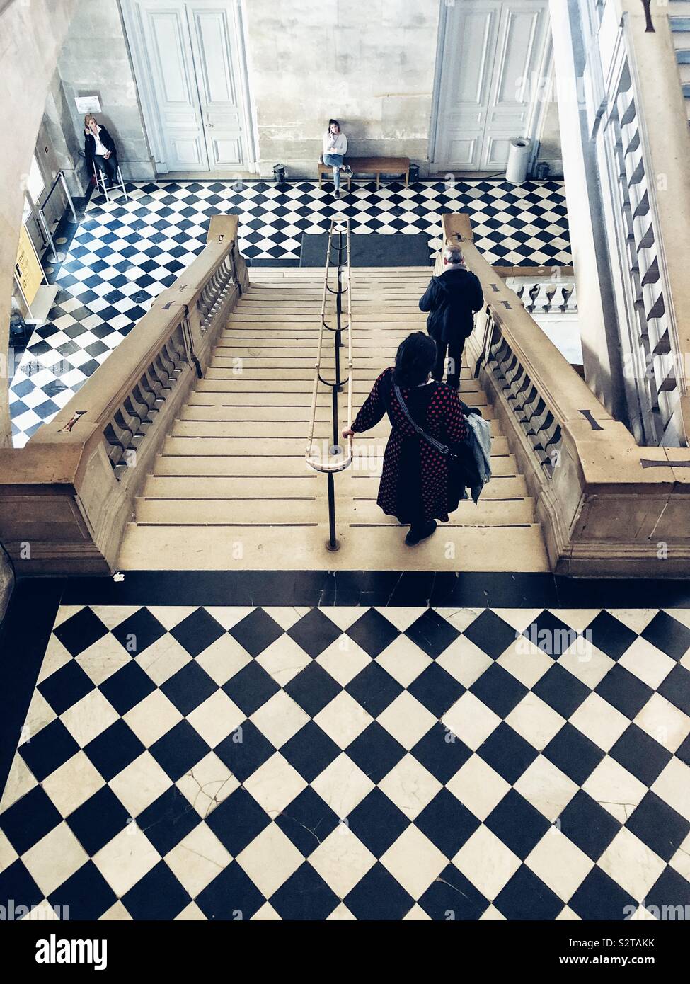 Marble floors and stairs of Versailles - Smartphone Captured Stock Image