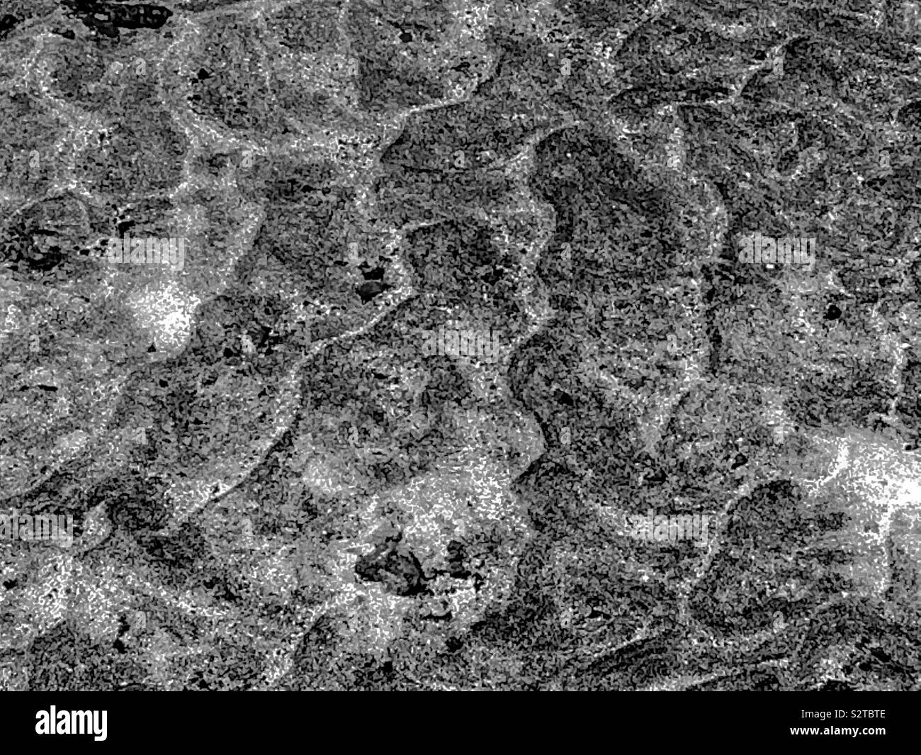 Black and white ripple patterns in the sand Stock Photo - Alamy