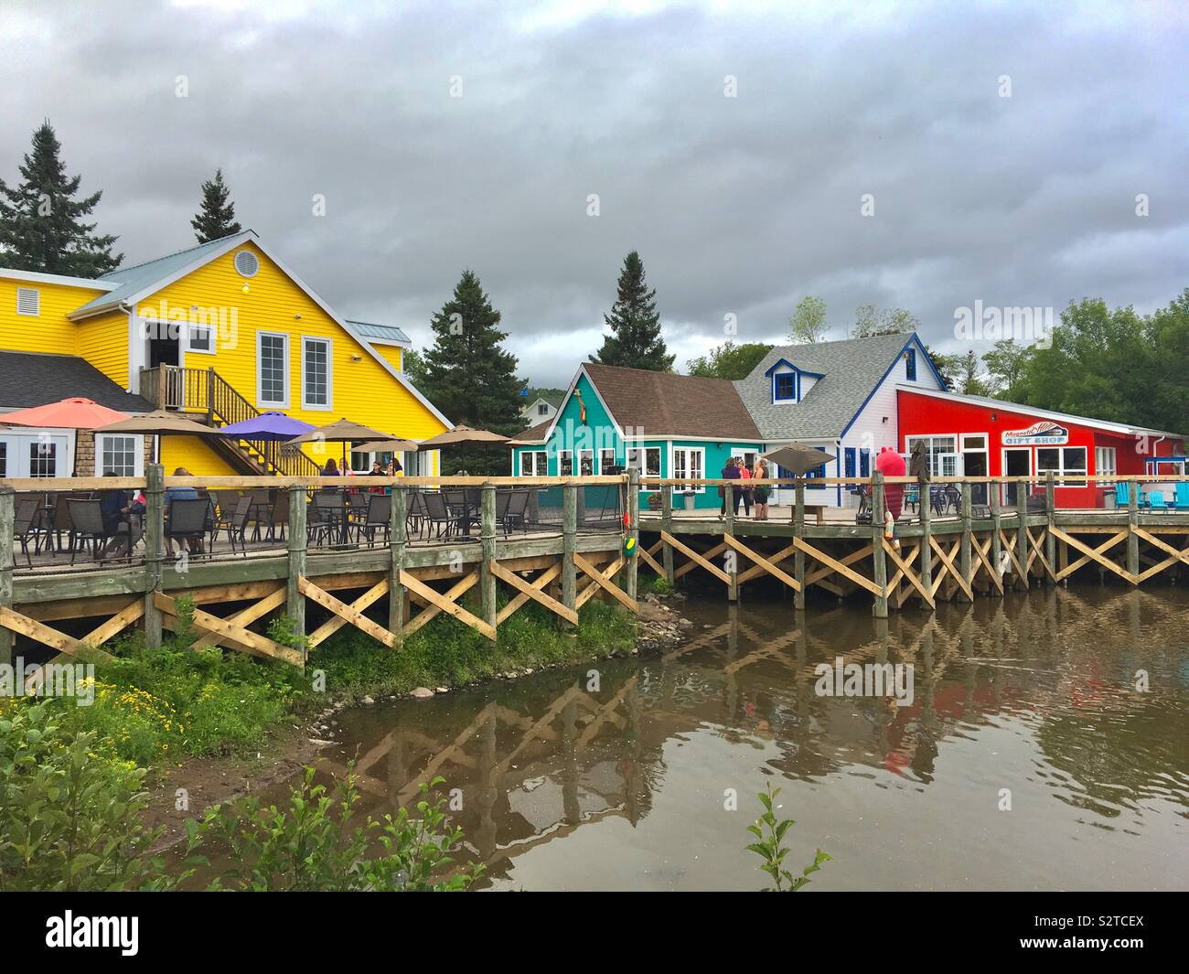 Magnetic Hill in New Brunswick Canada - Smartphone Captured Stock Image