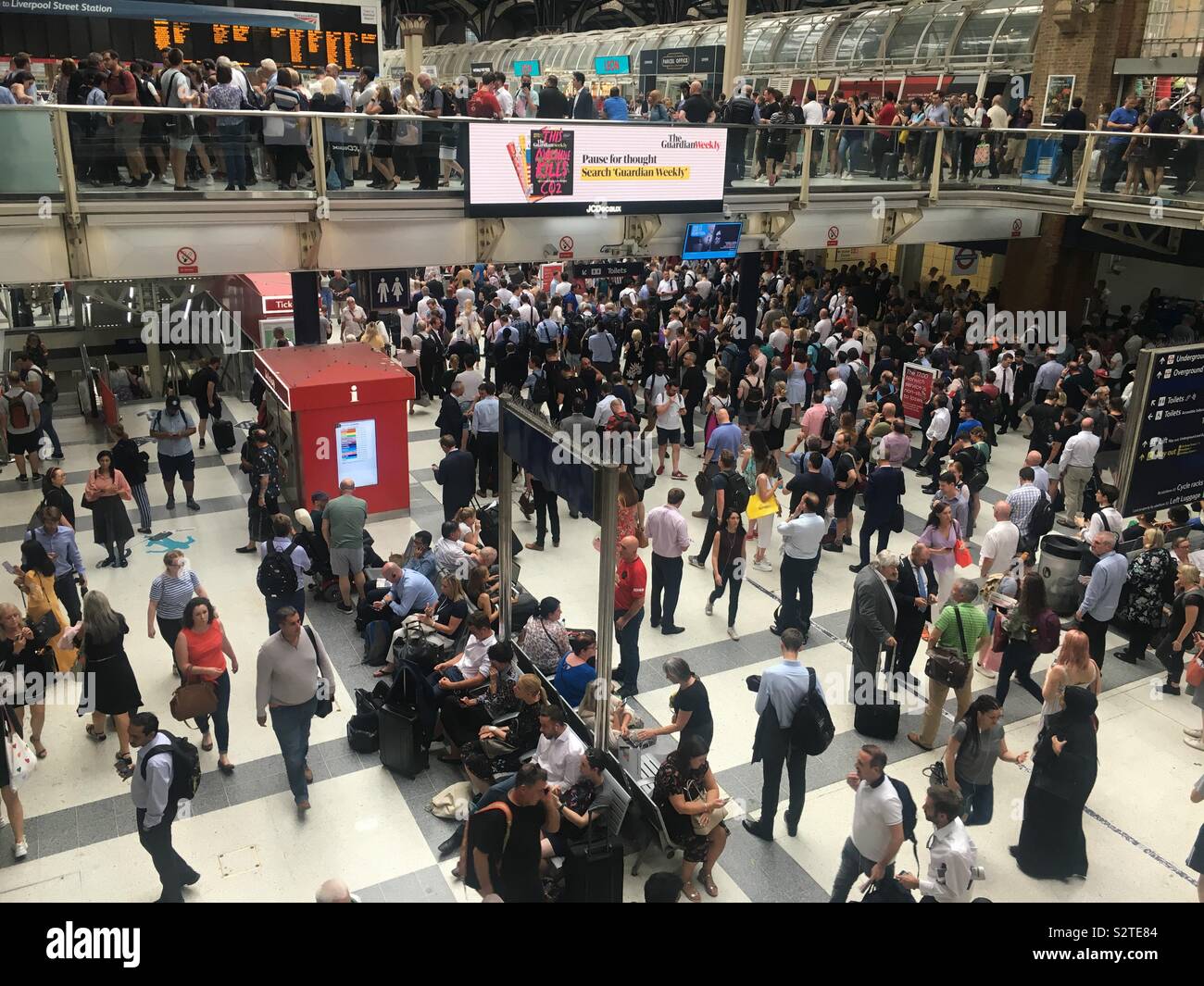 Liverpool Street Station, 26th July at 5.45pm Stock Photo