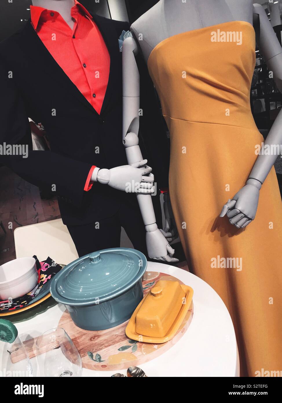 Macy’s department store colorful summer lifestyle display, NYC, USA - Smartphone Captured Stock Image