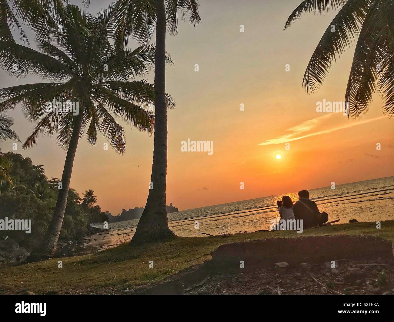 Air Manis Beach, Padang, West Sumatra, Indonesia Stock Photo