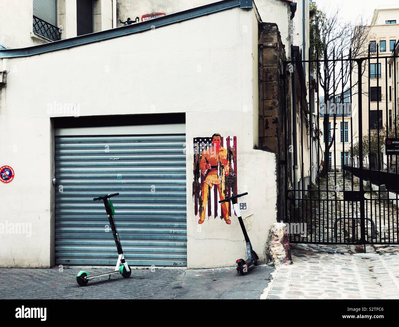 Street art in Paris - Smartphone Captured Stock Image