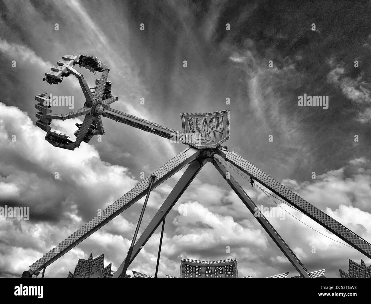 Fairground ride, Coney beach, Porthcawl, South Wales. - Smartphone Captured Stock Image