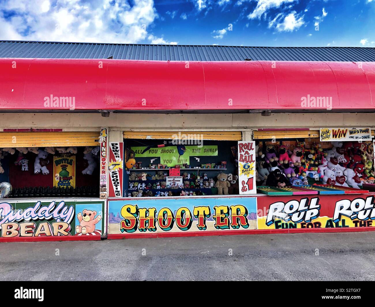 Seaside fairground stalls - Smartphone Captured Stock Image