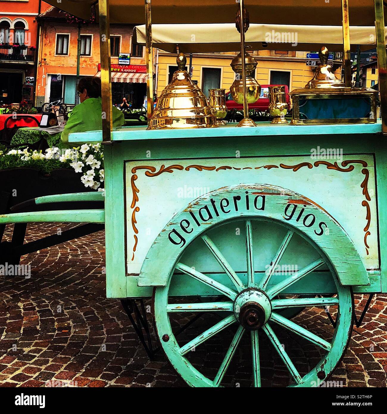 Gelato cart, Asiago, Italy, July 2019 Stock Photo