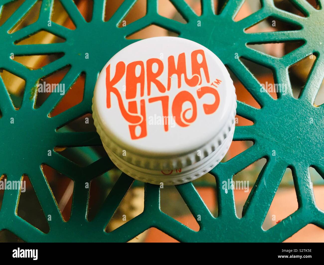 Karma bottle top Stock Photo