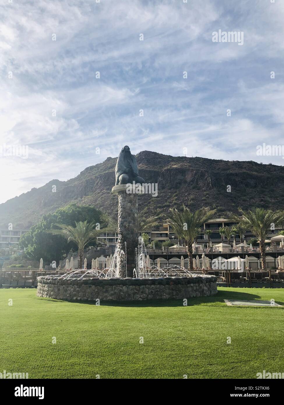 Camelback Mountain as seen from The Phoenician, Scottsdale, Arizona