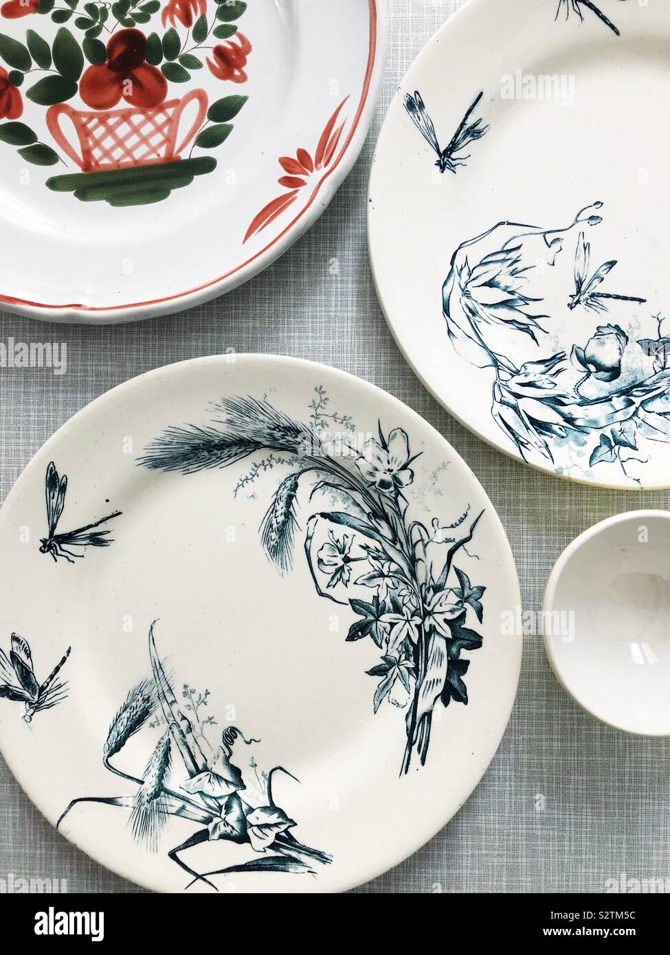 Vintage French dishes, Paris, France - Smartphone Captured Stock Image