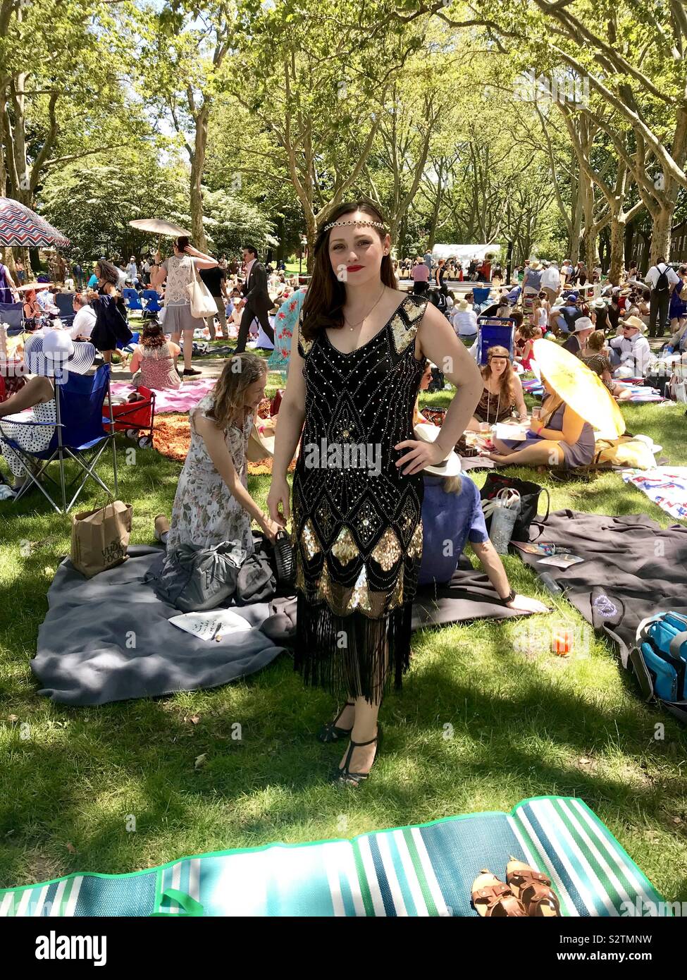 Me at Jazz Age Lawn party Stock Photo