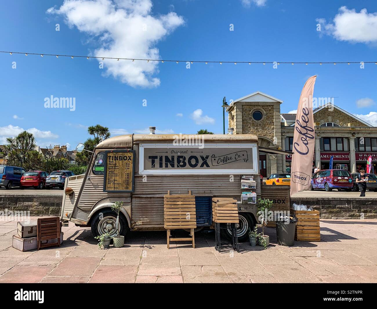 selling coffee from a van