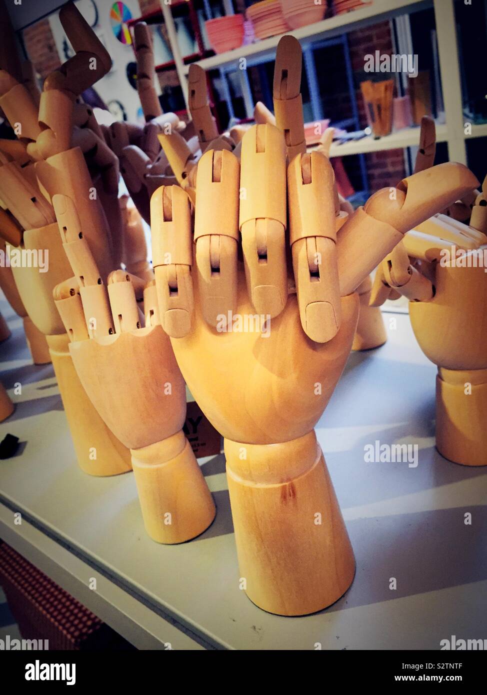 Still life of manikin hand - Smartphone Captured Stock Image