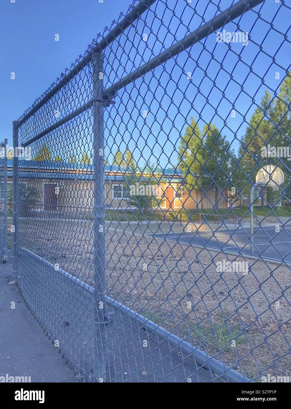 School fence hi-res stock photography and images - Alamy